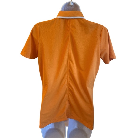 Nike Golf Performance Polo Shirt Size Medium Orange Short Sleeve Half Button Up - Picture 5 of 10